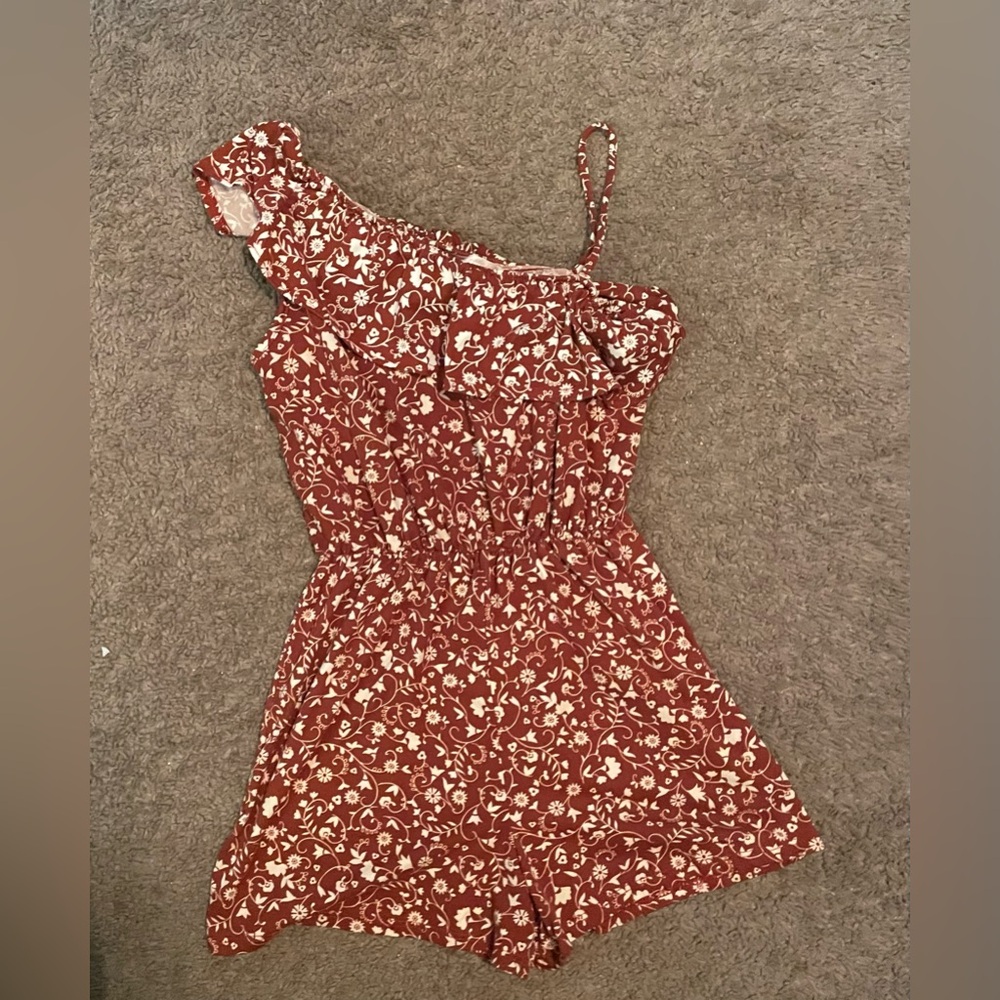 Floral One-Shoulder Kids Matching Set